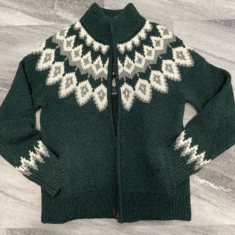 L.L. Bean Classic Ragg Wool Zip Cardigan